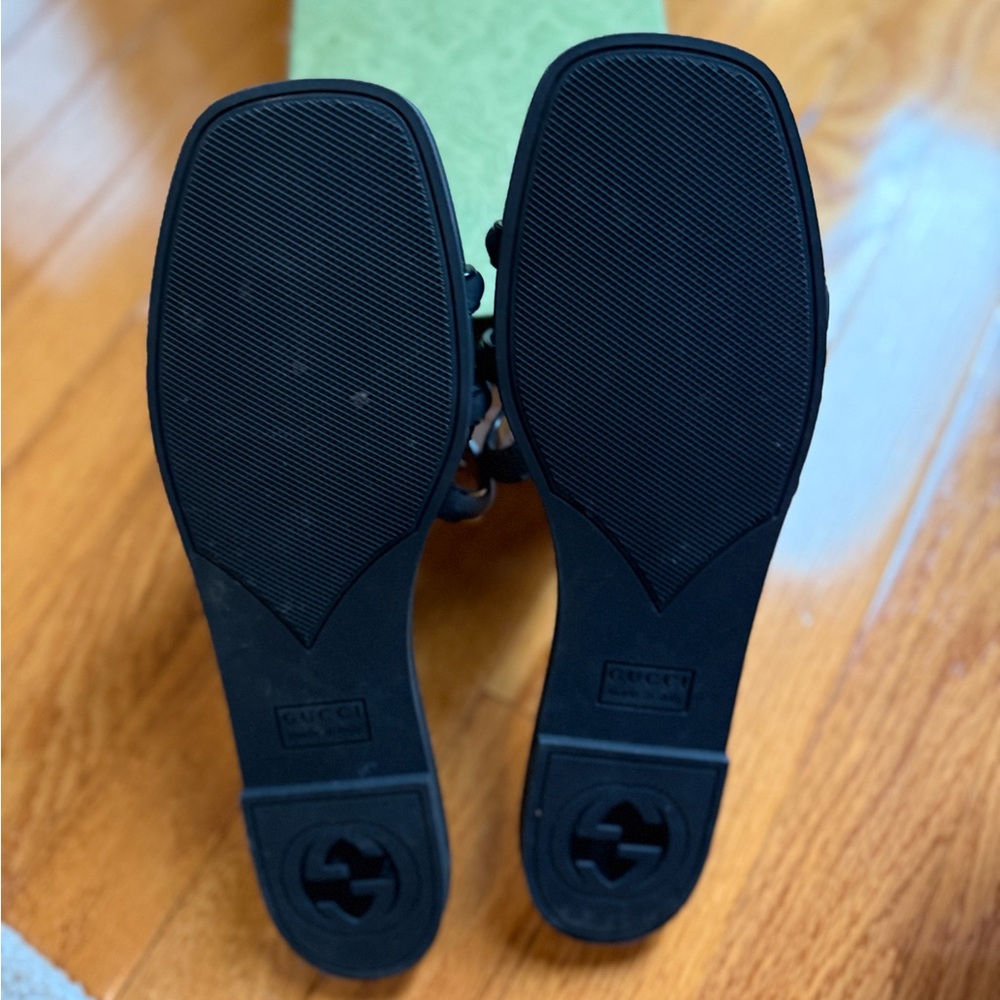 Gucci Women's Interlocking G slide sandal Black Size 41 - Picture 3 of 4